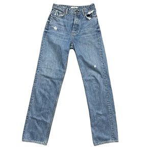 GRLFRND Mica Distressed Straight Leg Denim Jeans 27